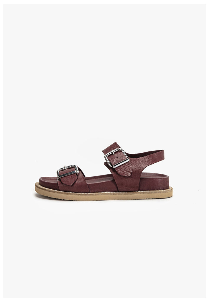 Inuovo Sandalen Leder Dunkelrot - surf4shoes
