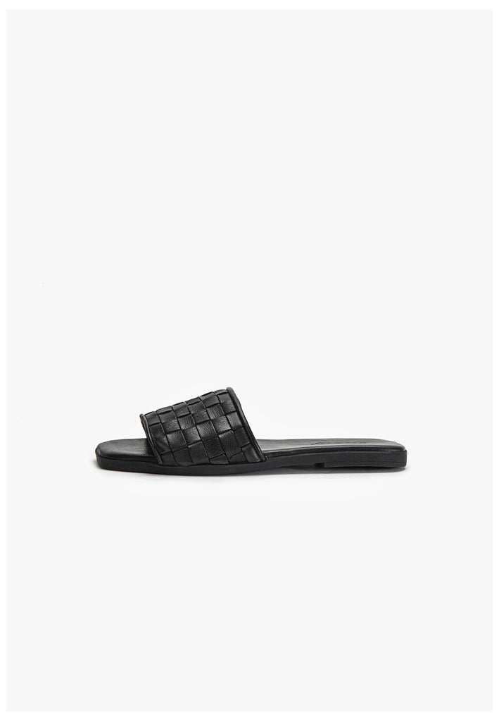 Inuovo Pantoletten Leder Schwarz - surf4shoes