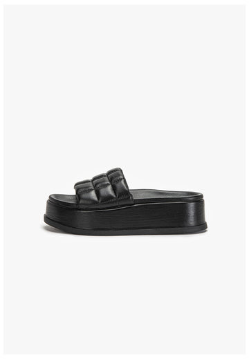 Inuovo Pantoletten Leder Schwarz - surf4shoes