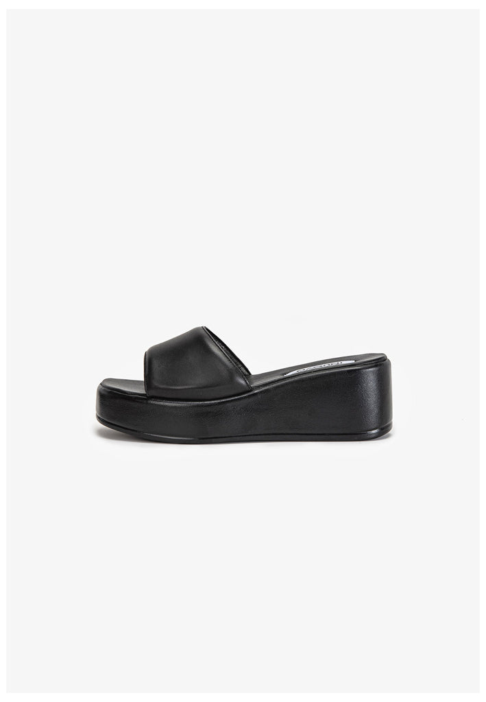 Inuovo Pantoletten Leder Schwarz - surf4shoes