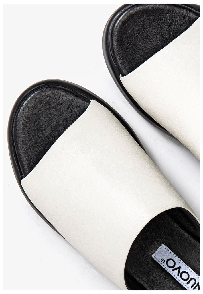 Inuovo Pantoletten Leder Creme - surf4shoes