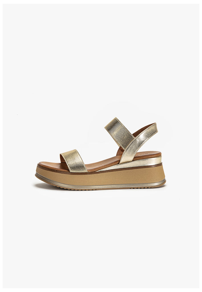 Inuovo Sandalen Leder/Textil Gold - surf4shoes