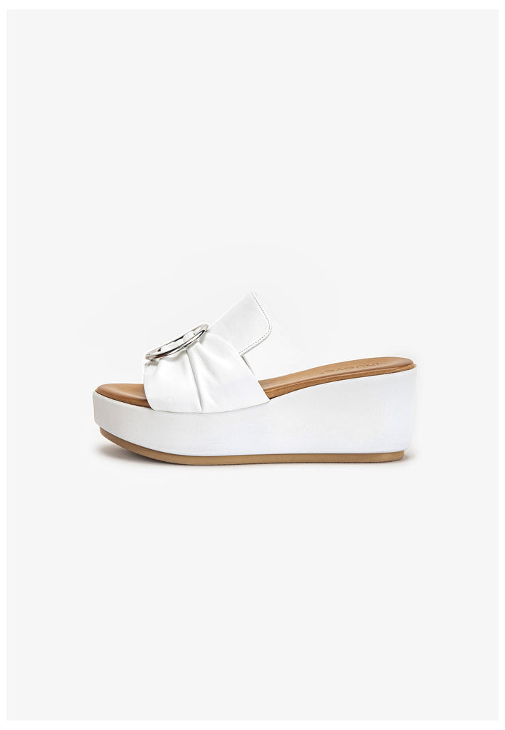 Inuovo Pantoletten Leder Weiß - surf4shoes