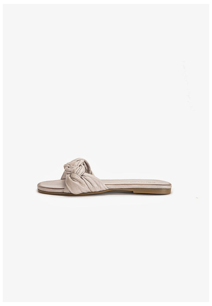 Inuovo Pantoletten Leder Silber/Grau - surf4shoes