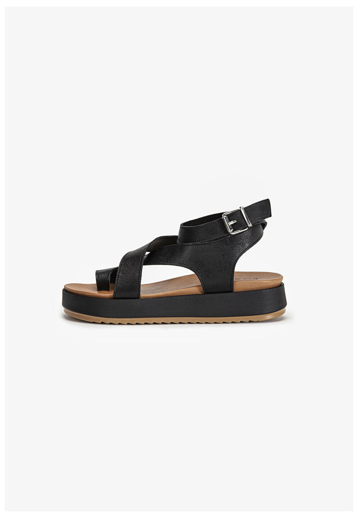 Inuovo Sandalen Leder Schwarz - surf4shoes