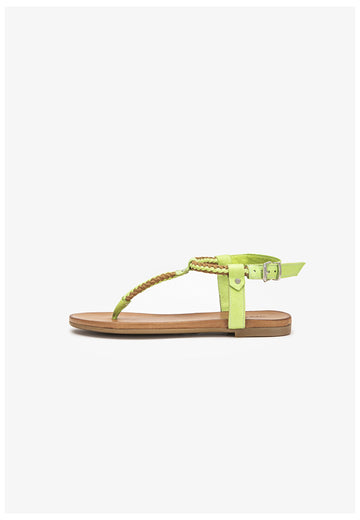 Inuovo Zehensteg Leder/Textil Pistachio - surf4shoes