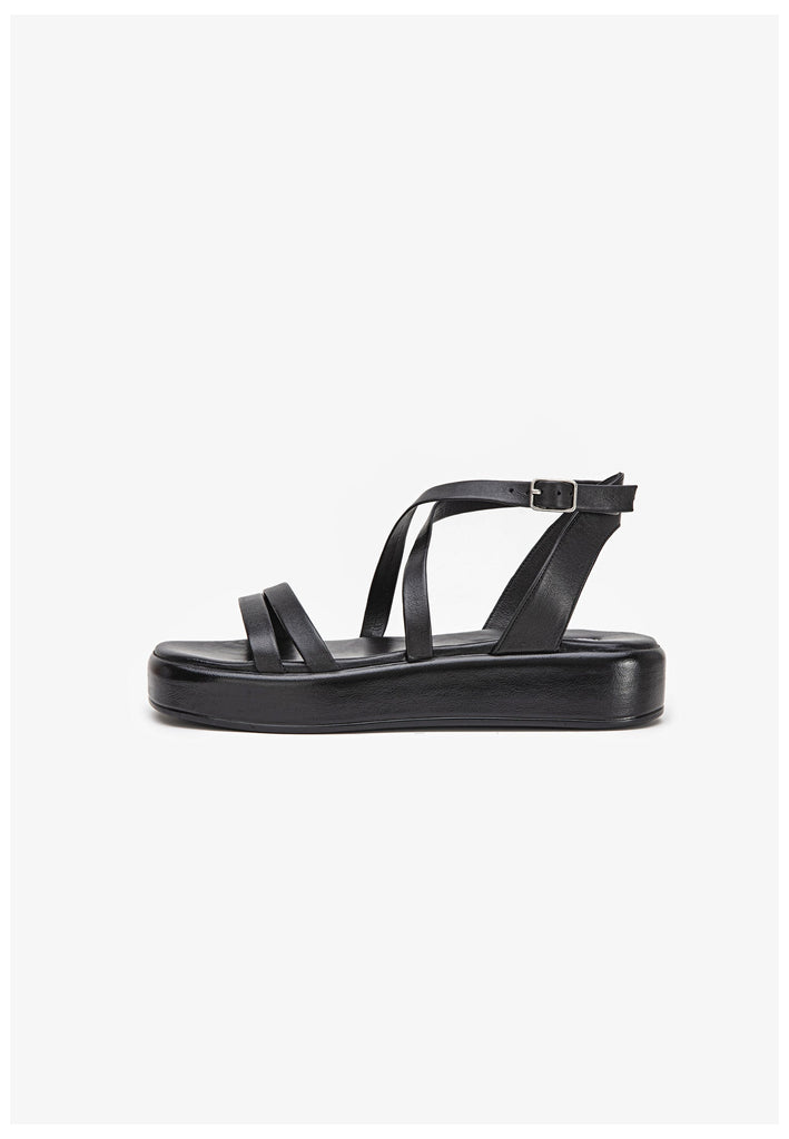 Inuovo Sandalen Leder Schwarz - surf4shoes