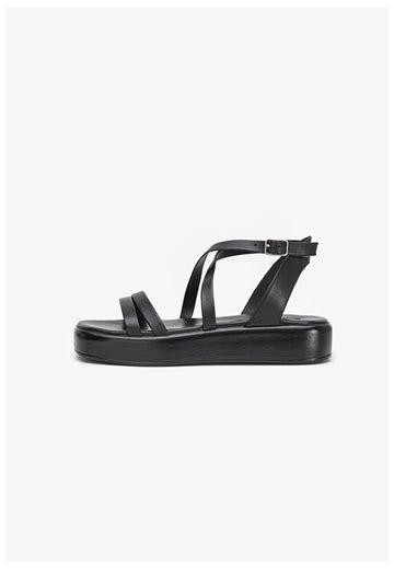 Inuovo Sandalen Leder Schwarz - surf4shoes