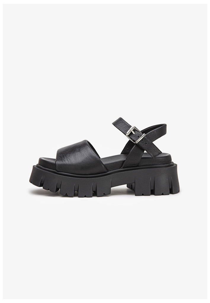 Inuovo Sandalen Leder Schwarz - surf4shoes