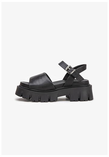 Inuovo Sandalen Leder Schwarz - surf4shoes