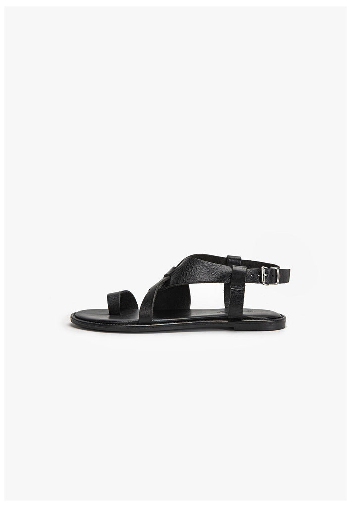 Inuovo Sandalen Leder Schwarz - surf4shoes