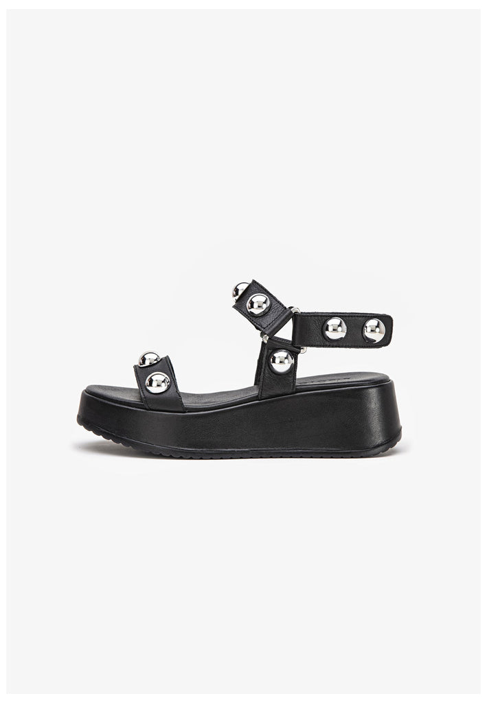 Inuovo Sandalen Leder Schwarz - surf4shoes
