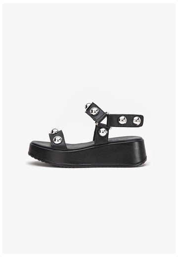 Inuovo Sandalen Leder Schwarz - surf4shoes