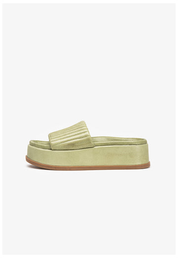 Inuovo Pantoletten Leder Olive - surf4shoes