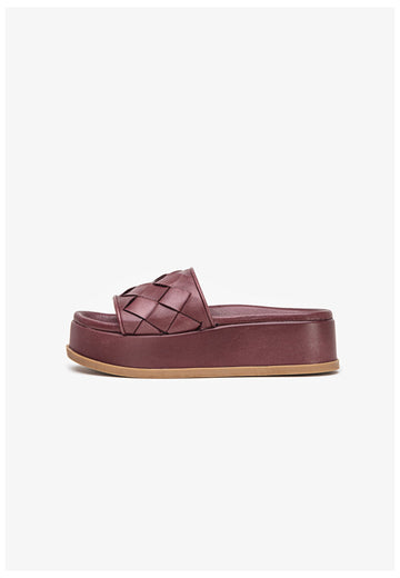 Inuovo Pantoletten Leder Rot - surf4shoes