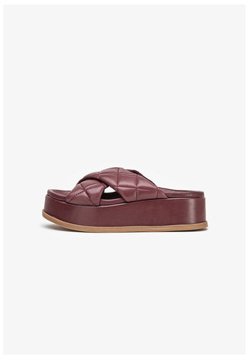 Inuovo Pantoletten Leder Rot - surf4shoes