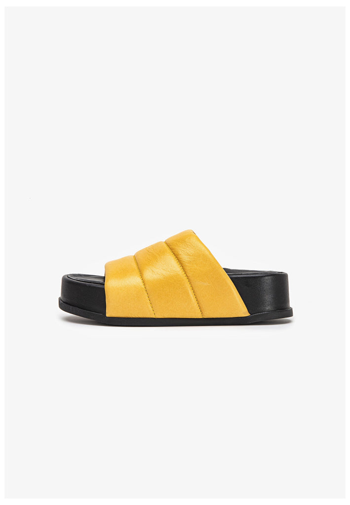Inuovo Pantoletten Leder Senf - surf4shoes