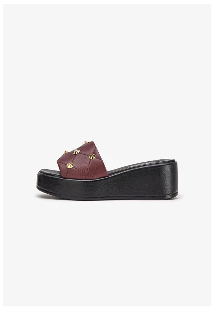Inuovo Pantoletten Leder Rot - surf4shoes