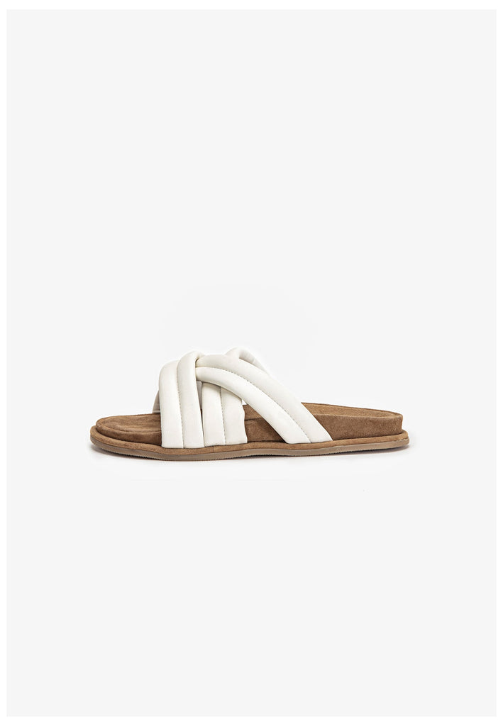Inuovo Pantoletten Leder Weiß - surf4shoes