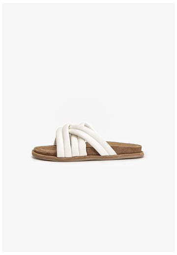 Inuovo Pantoletten Leder Weiß - surf4shoes