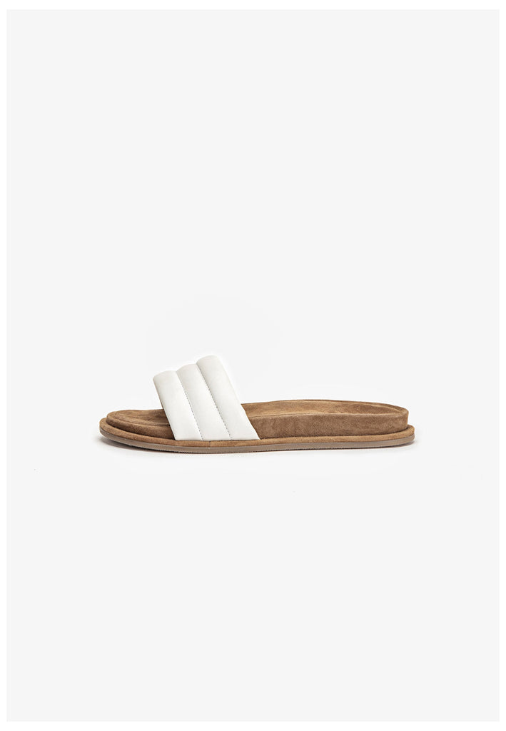 Inuovo Pantoletten Leder Weiß - surf4shoes