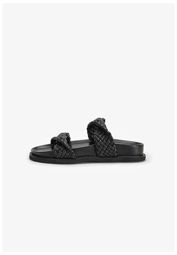 Inuovo Pantoletten Leder Schwarz - surf4shoes