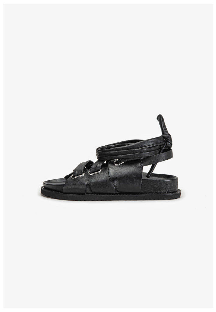 Inuovo Sandalen Leder Schwarz - surf4shoes