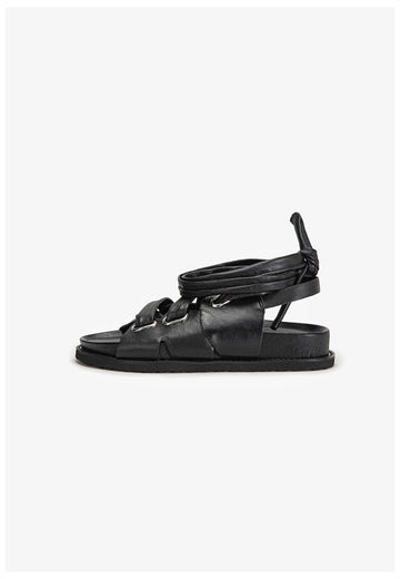 Inuovo Sandalen Leder Schwarz - surf4shoes