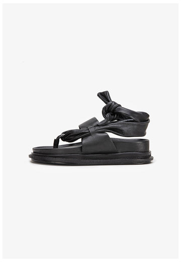 Inuovo Sandalen Leder Schwarz - surf4shoes