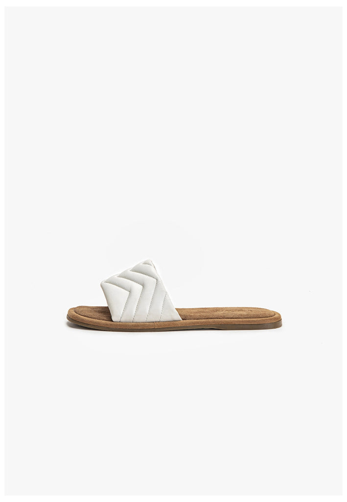 Inuovo Pantoletten Leder Weiß - surf4shoes