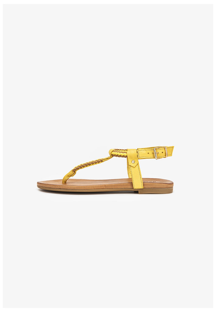 Inuovo Sandalen Leder/Textil Hellgelb - surf4shoes