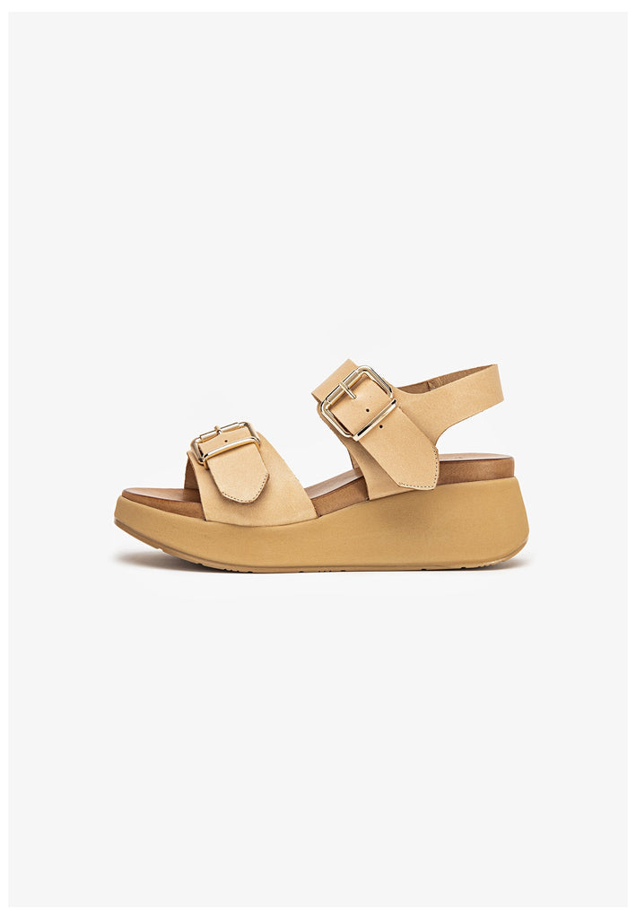 Inuovo Sandalen Glattleder Hellbraun - surf4shoes
