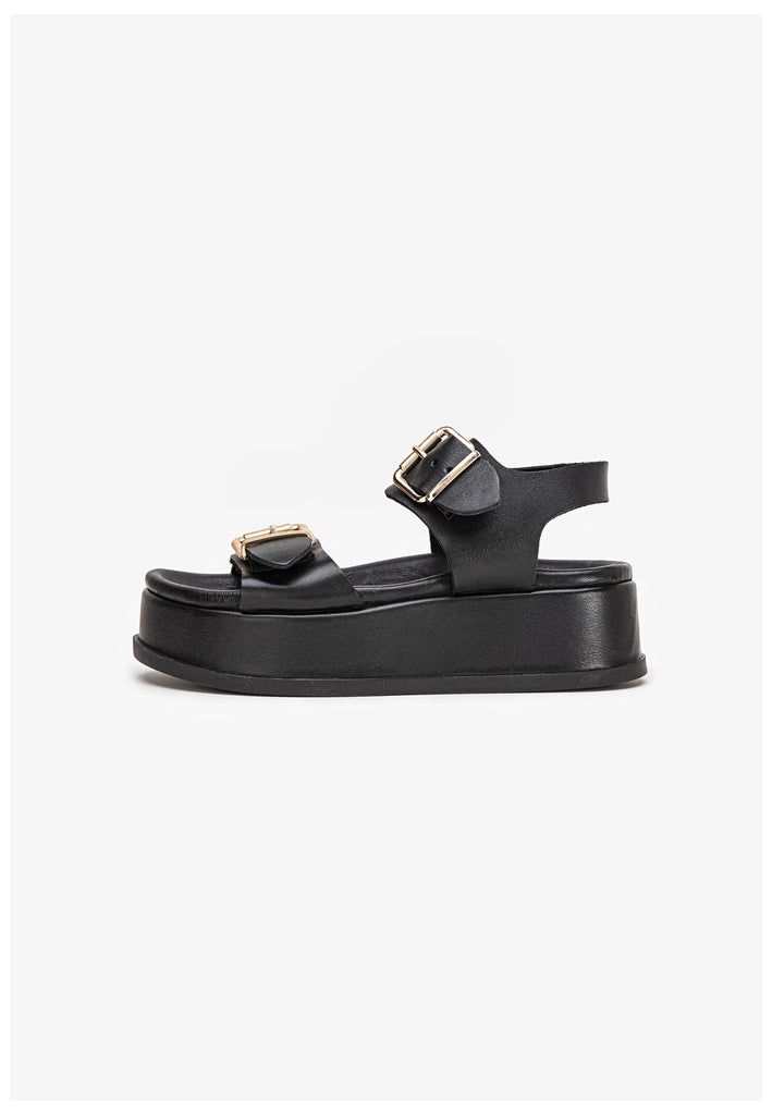 Inuovo Sandalen Leder Schwarz - surf4shoes