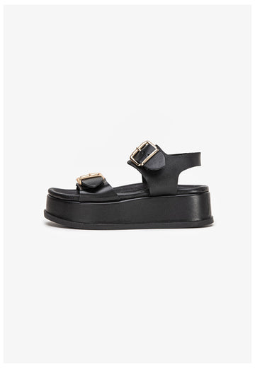 Inuovo Sandalen Leder Schwarz - surf4shoes
