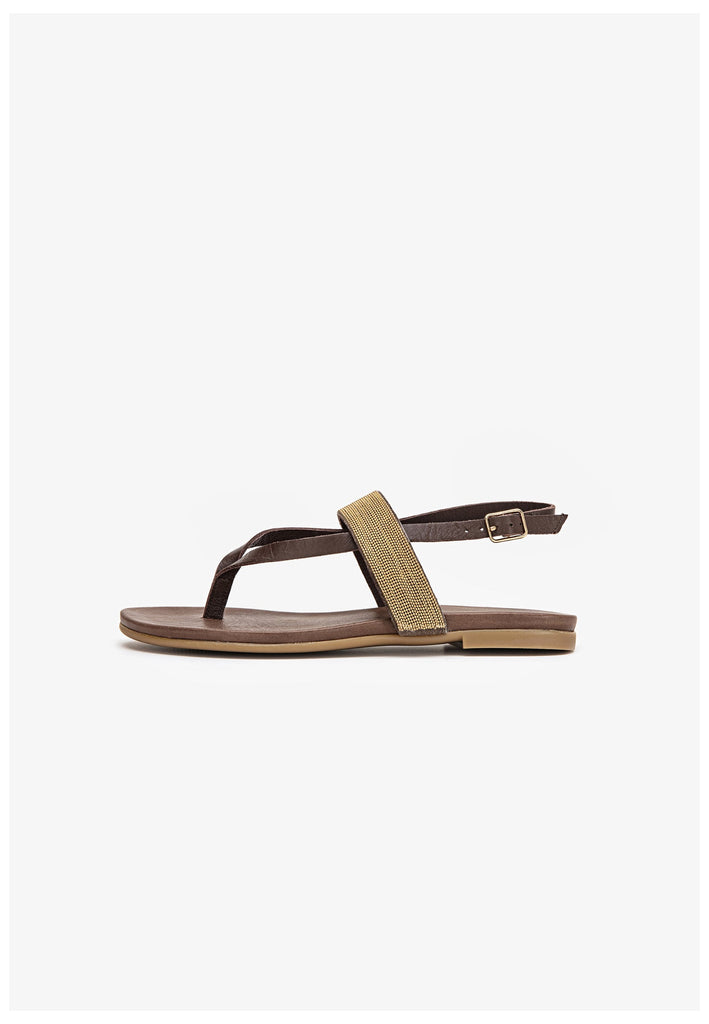 Inuovo Sandalen Leder Dunkelbraun - surf4shoes