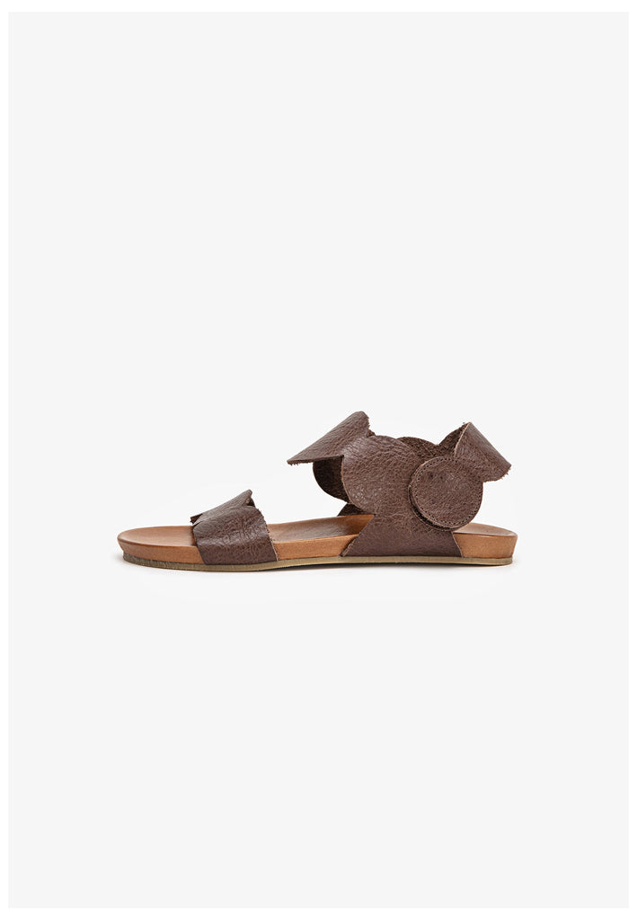 Inuovo Sandalen Leder Dunkelbraun - surf4shoes