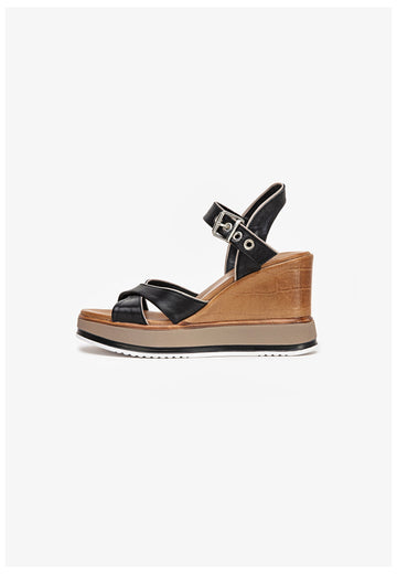 Inuovo Sandalen Leder Schwarz - surf4shoes