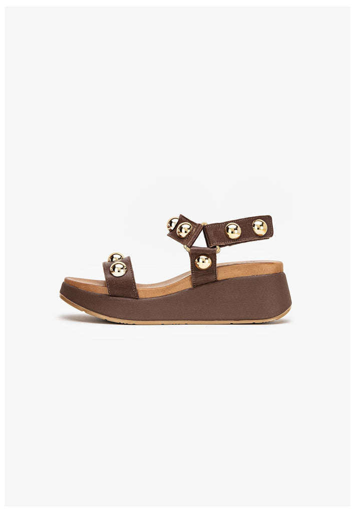 Inuovo Sandalen Leder Dunkelbraun - surf4shoes