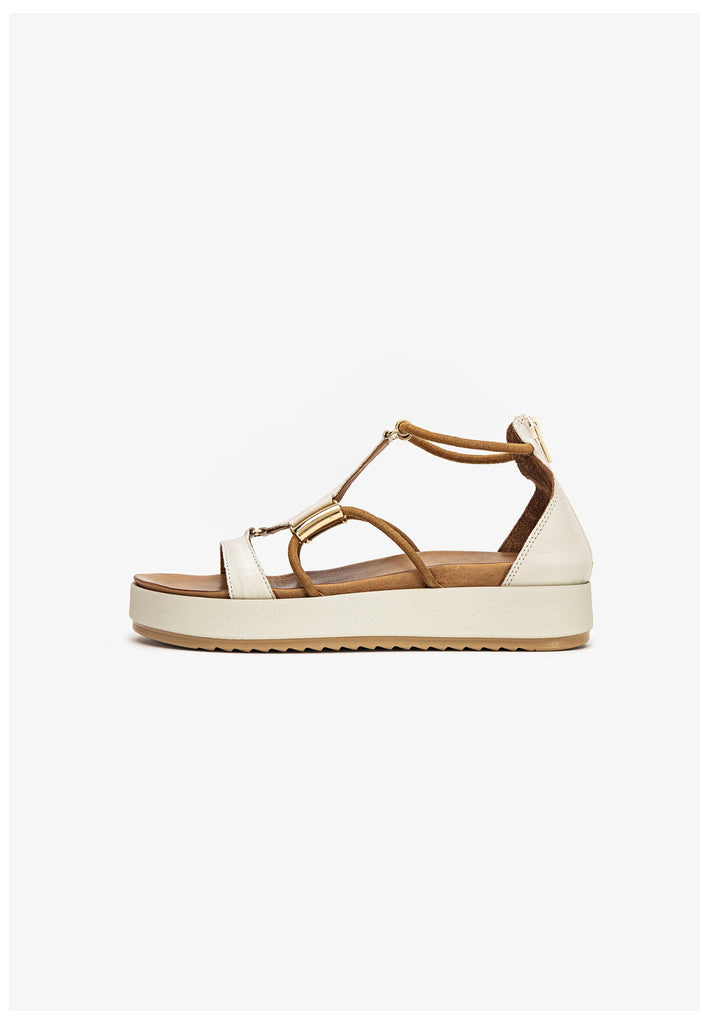Inuovo Sandalen Leder Hellbeige - surf4shoes