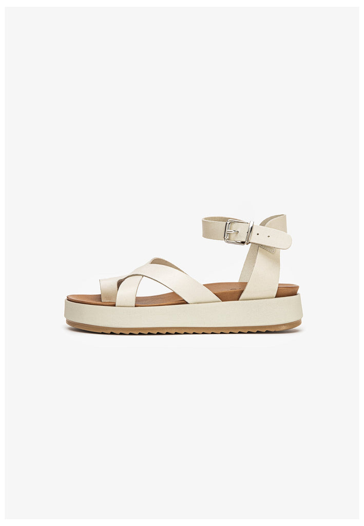 Inuovo Sandalen Leder Hellbeige - surf4shoes