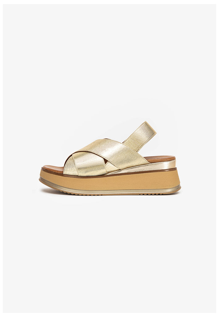 Inuovo Sandalen Leder/Textil Gold - surf4shoes