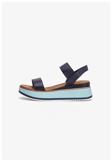 Inuovo Sandalen Leder/Textil Navy - surf4shoes