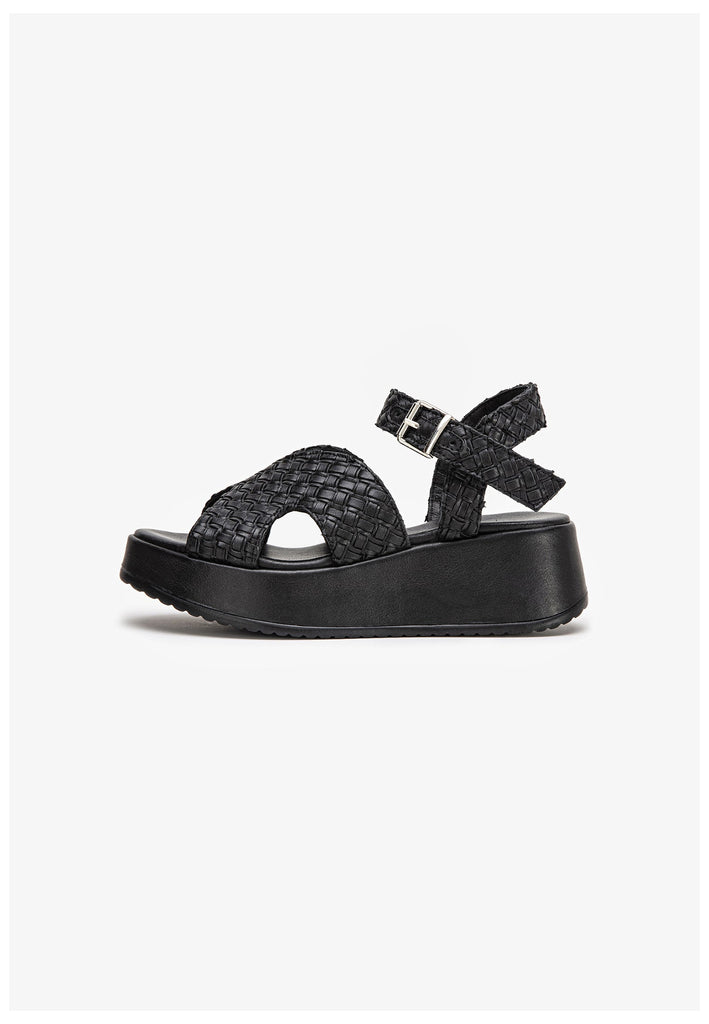 Inuovo Sandalen Leder Schwarz - surf4shoes