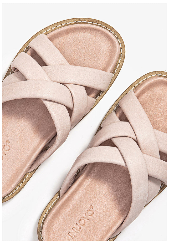 Inuovo Pantoletten Leder Nude - surf4shoes