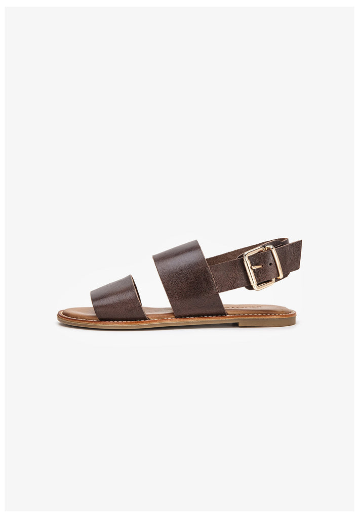 Inuovo Sandalen Leder Dunkelbraun - surf4shoes