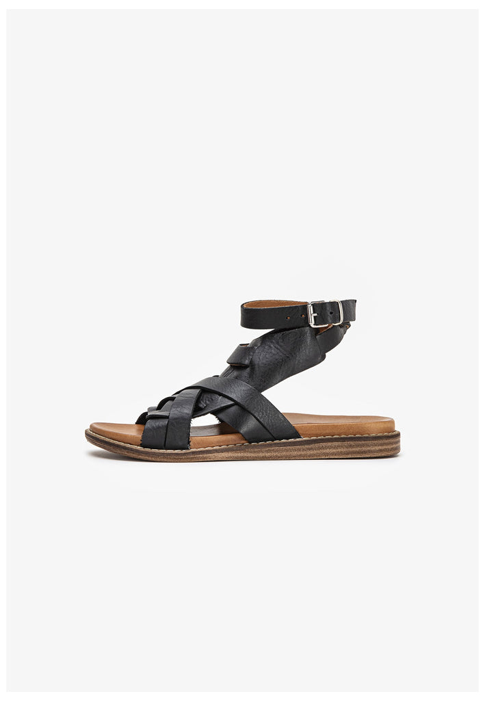 Inuovo Sandalen Leder Schwarz - surf4shoes