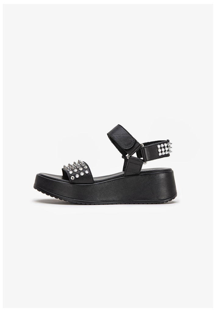 Inuovo Sandalen Leder Schwarz - surf4shoes