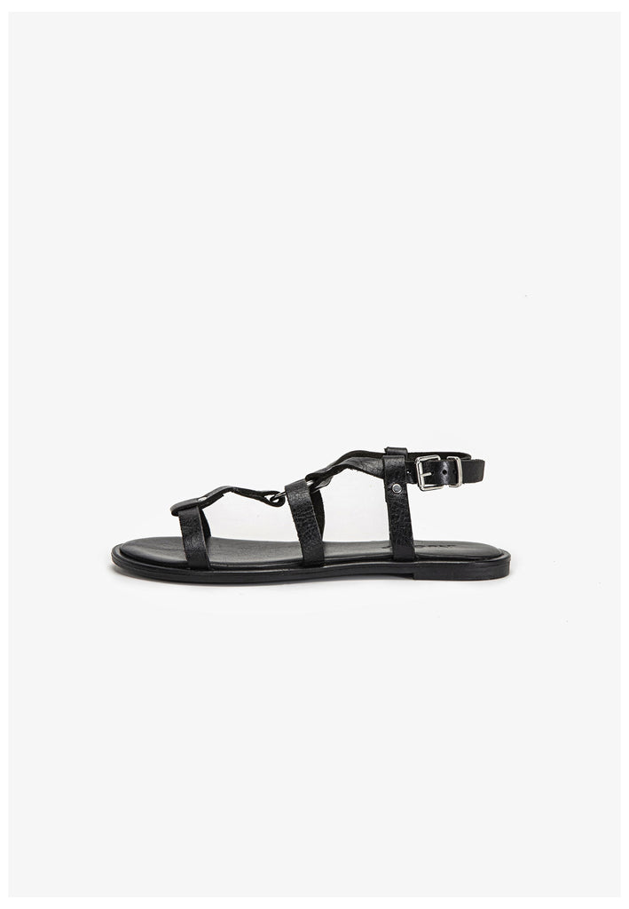 Inuovo Sandalen Leder Schwarz - surf4shoes
