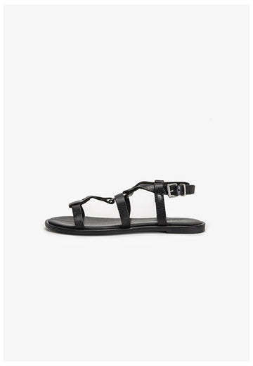 Inuovo Sandalen Leder Schwarz - surf4shoes