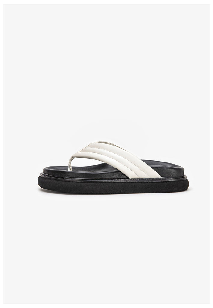 Inuovo Pantoletten Leder Weiß - surf4shoes